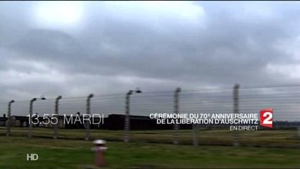 Cérémonie du 70ème anniversaire de la libération d'Auschwitz (France 2)