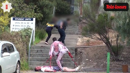 Il se déguise en zombie et terrorise les passants... Le Zapping Web?