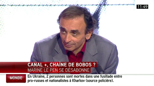 Pour Eric Zemmour, Canal+ est la chaîne du mépris du peuple français