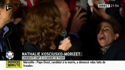 Le discours de Nathalie Kosciusko-Morizet perturbé par l'intermittente de Touche pas à mon poste