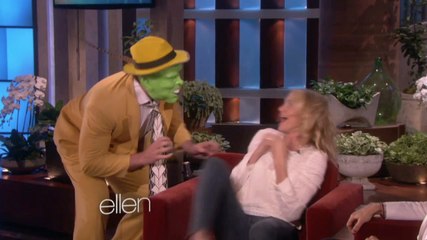 Cameron Diaz surprise par "The Mask" sur le plateau d'Ellen deGeneres