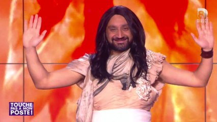 Cyril Hanouna grimé en Conchita Wurst dans Touche pas à mon poste