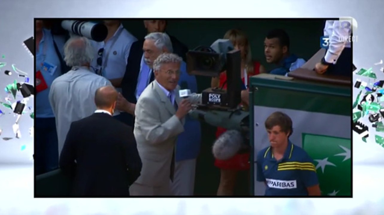 Nelson Monfort se prend un vent par Tsonga à Rolland-Garros