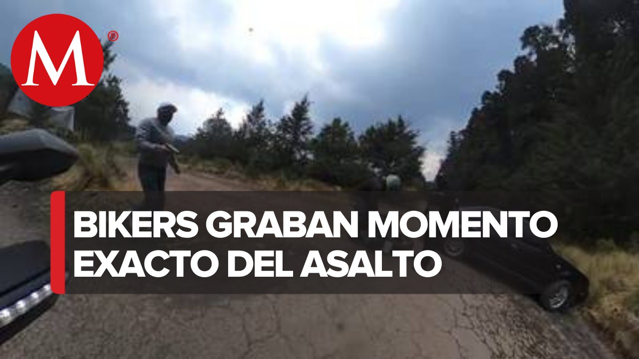 "Nomás vengo por los aparatos, mi perro"; bikers captan asalto en La Marquesa