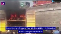 Jitendra EV Scooters Catch Fire After Being Loaded Onto Transport Vehicle, Fifth Incident Of Electric Scooters Catching Fire In Recent Days