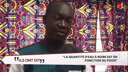 Dr Boua Daniel : "La quantité d'eau à boire est en fonction du poids"