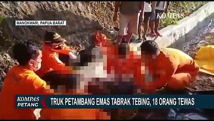 Download Video: Kecelakaan Truk Maut di Manokwari, 18 Orang Petambang Emas Tewas