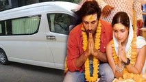Alia Bhatt and Ranbir Wedding: Ranbir Kapoor के घर Guest के लिए खास Van Car का इंतजाम video Viral