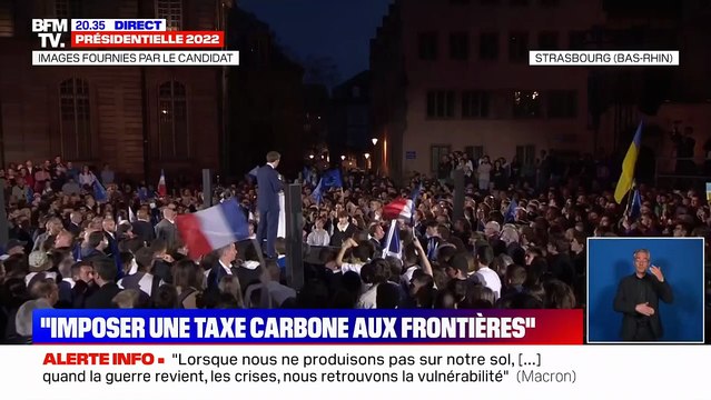 Quotidien exclu des meetings : Emmanuel Macron compare Marine Le Pen à Viktor Orban