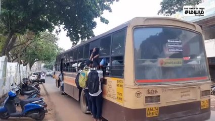ஆபத்தை உணராத பேருந்து படி பயணம்;  நடவடிக்கை எடுக்காத அதிகாரிகள்!