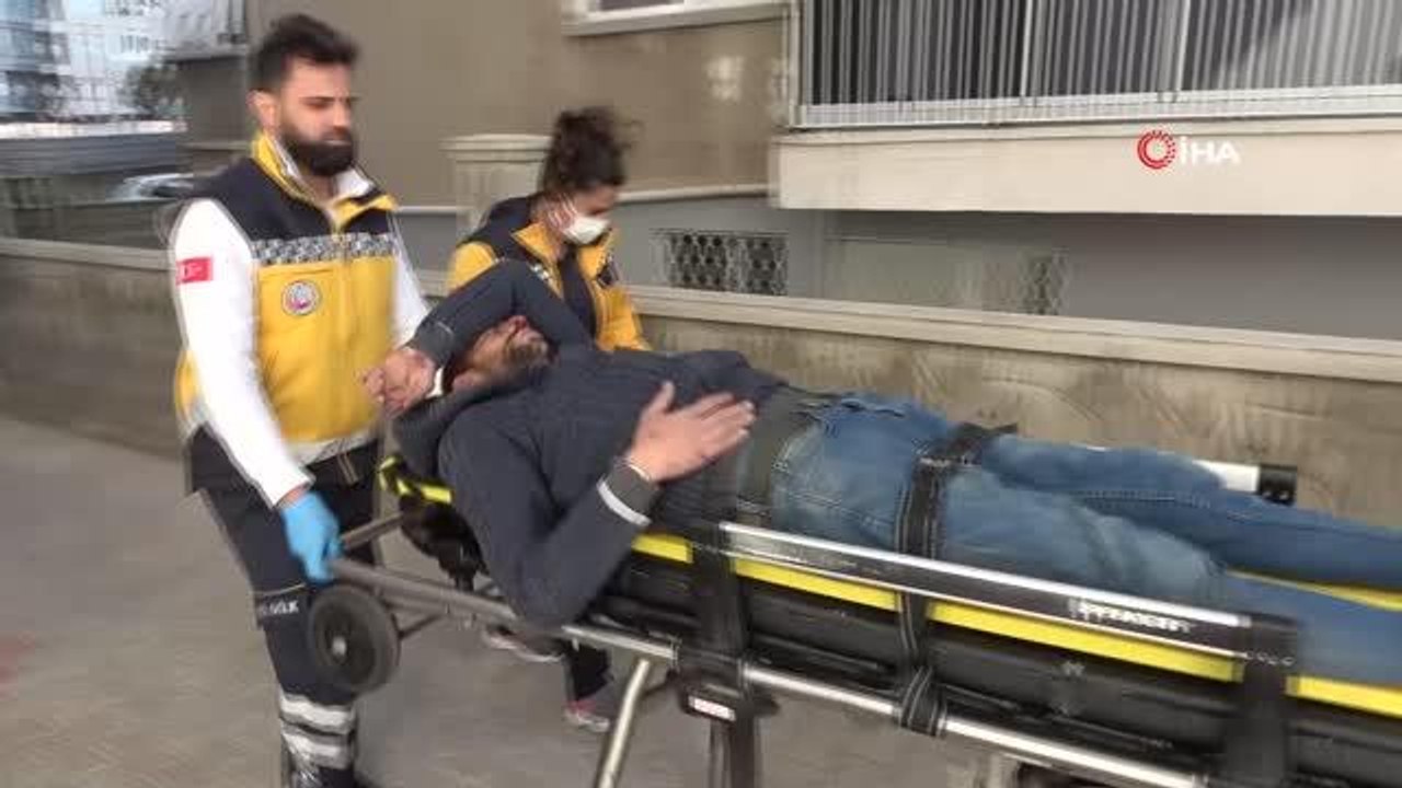 Cami inşaatından alüminyum panel çalan şüpheli kaçmaya çalışırken düşerek hastanelik oldu