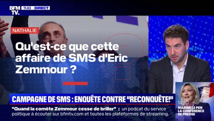 Qu'est-ce que cette affaire de SMS d'Éric Zemmour ? BFMTV répond à vos questions