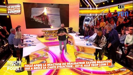 Une personne interrompt l’émission et déchire sa carte d’électeur en plein direct sur le plateau de tpmp