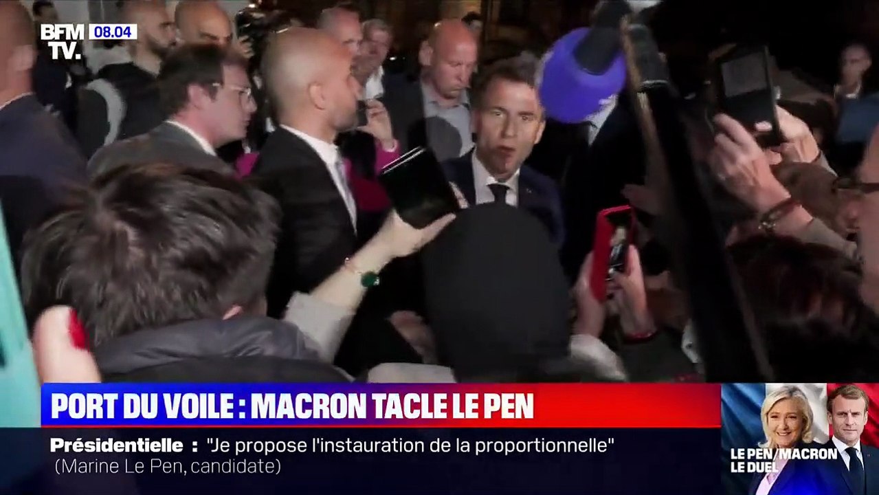 Regardez Emmanuel Macron face à une femme voilée: "Vous êtes féministe et vous portez le voile. C'est la meilleure des réponses aux bêtises que j'entends" - VIDEO