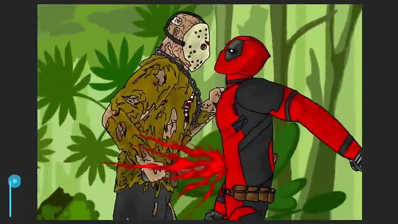 Jason Voorhees vs Deadpool - Drawing cartoons 2