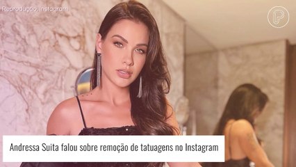 Andressa Suita remove tatuagens e mostra procedimento para apagar desenhos. Veja!