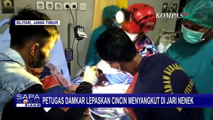 Download Video: Jari Sang Nenek Bengkak Akibat Cincin yang Melekat Sejak Remaja, Petugas Damkar Bantu Lepaskan