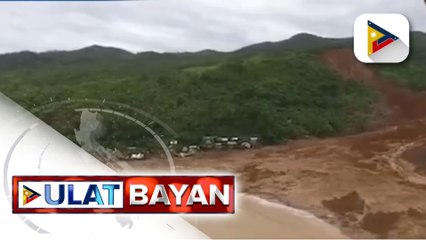 Pagtakas ng pamilyang sakay ng bangka at sasakyang pandagat ng BFP mula sa landslide, nakuhaan ng video