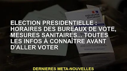 Présidentielle : Horaires des scrutins, mesures d'assainissement... Tout ce qu'il faut savoir avant