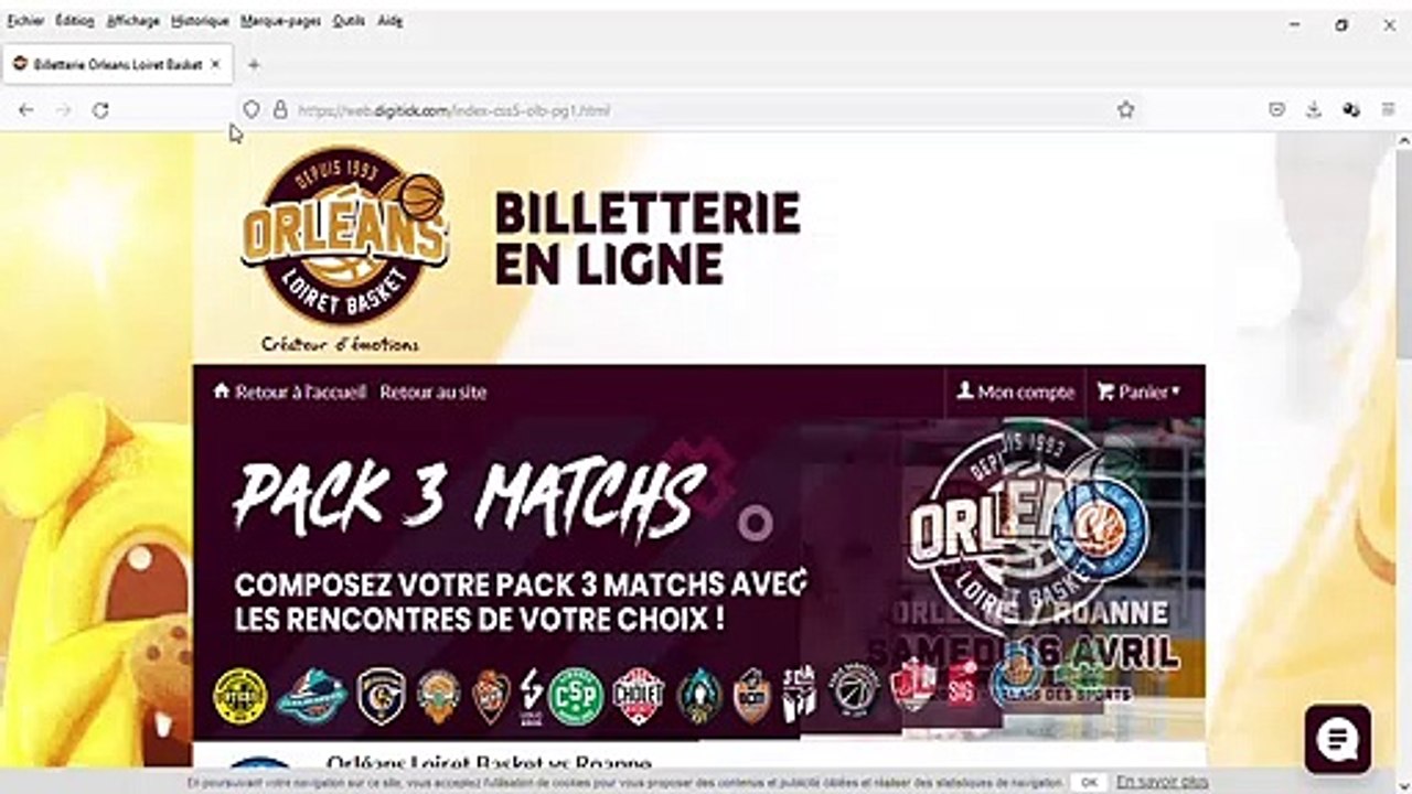 Billetterie Orleans Loiret Basket - Vidéo Dailymotion