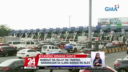 Magbigat na daloy ng trapiko, naranasan sa ilang bahagi ng NLEX | 24 Oras