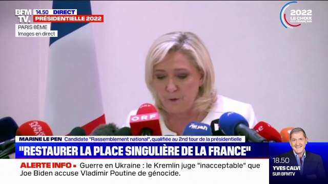 Marine Le Pen: Indépendance, équidistance et constance seront mes trois piliers en matière de diplomatie