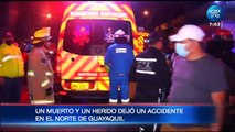 Fuerte accidente de tránsito dejó un muerto y un herido en Guayaquil