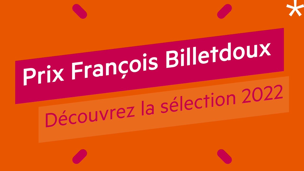 Prix François Billetdoux, la sélection 2022