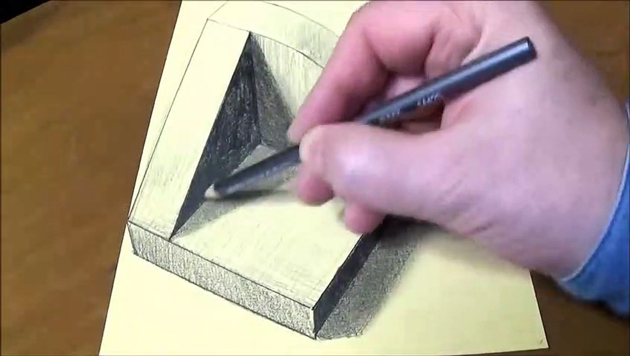 HOW TO DRAW TRUNCATED CUBE 3 - Drawing 3D Carved Cube - By Vamos