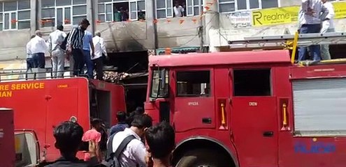 पालिका बाजार की दुकान में आग, 50 मिनट में पाया काबू