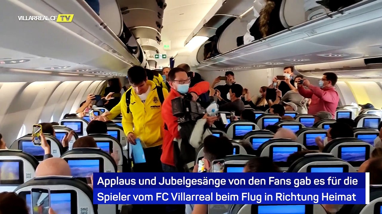 Fans mit frenetischem Empfang für Villarreal-Profis