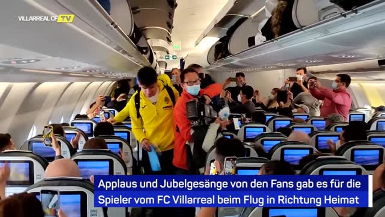 Fans mit frenetischem Empfang für Villarreal-Profis