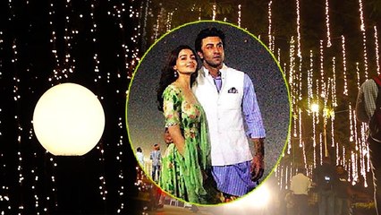 下载视频: Alia Ranbir Wedding: Alia Bhatt Ranbir Kapoor House Full Decoration Video Viral | Boldsky