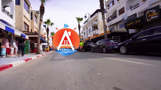 شقة للبيع في كورنيش مدينة مرتيل 2 غرف صالون تطل على البحر Appartement en face de la plage Martil 4K