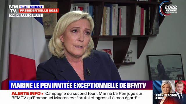 Marine Le Pen à propos de l'émission Quotidien: Je considère que ce ne sont pas des journalistes
