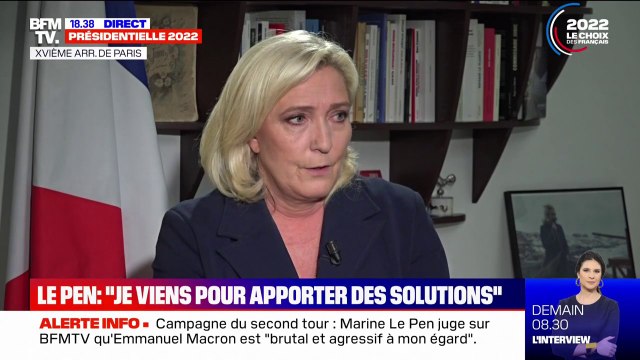 Marine Le Pen sur le pouvoir d'achat: Je viens pour apporter des solutions à des problèmes qui vont se poser très rapidement