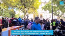 Vecinos de Los Hornos se manifestaron en contra del fallo por la megatoma de Los Hornos