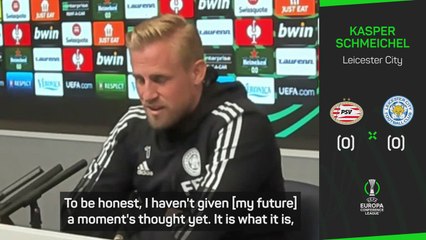 Schmeichel focused on PSV, not Leicester future