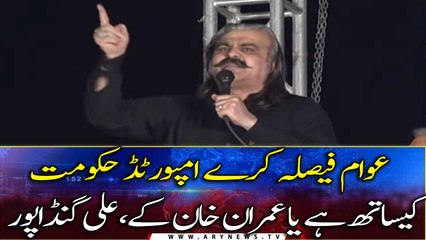 "People should decide whether they are with the imported government or with Imran Khan", Ali Amin