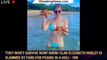 'They won't survive now!' Bikini-clad Elizabeth Hurley is slammed by fans for posing in a holi - 1br