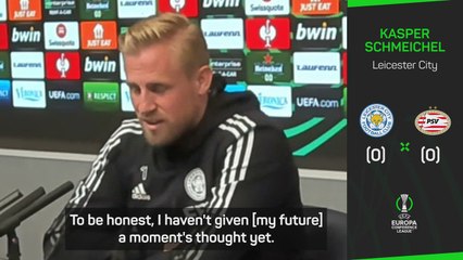 Schmeichel focused on PSV, not Leicester future