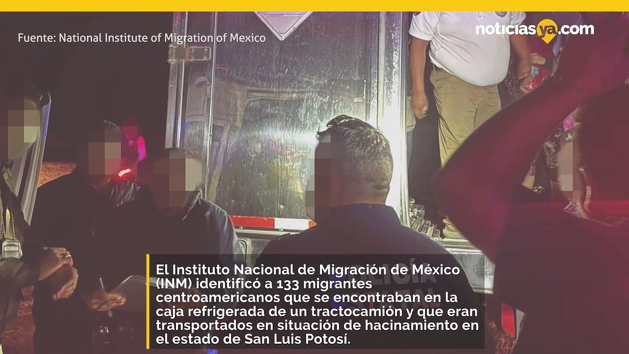 Autoridades mexicanas encuentran a 133 migrantes hacinados en un camión.
