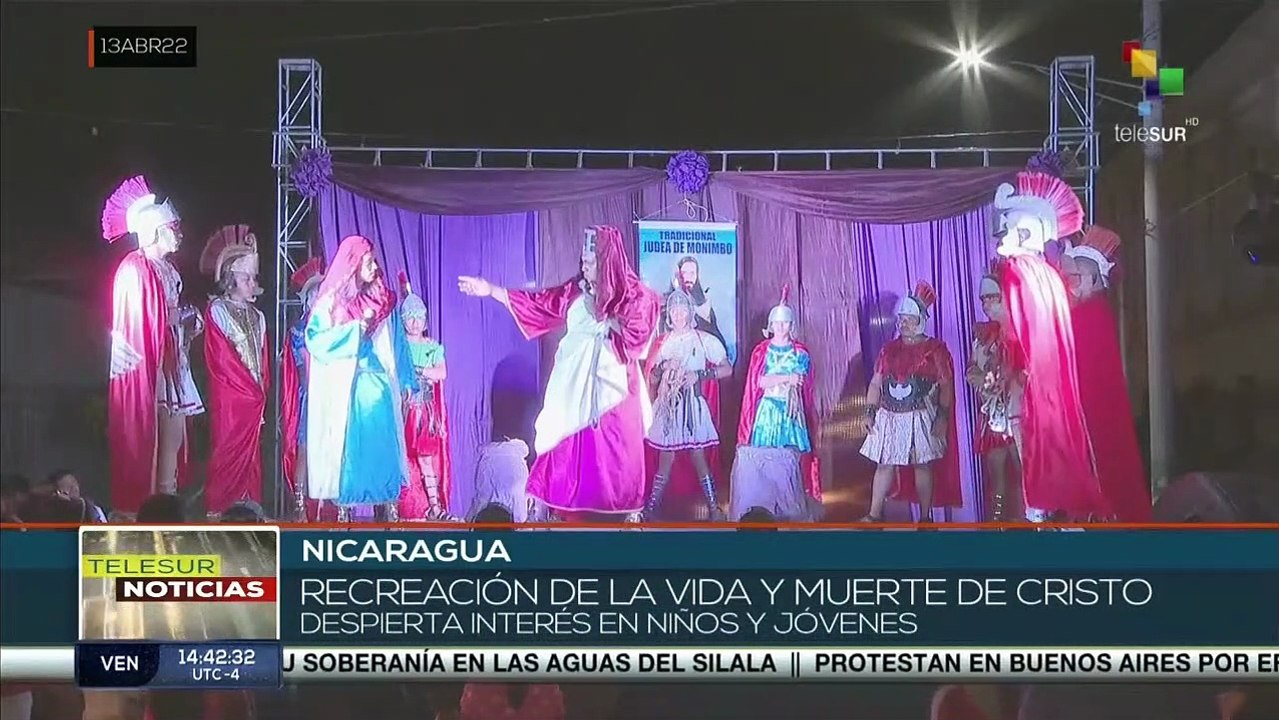 Pueblo nicaragüense celebra tradiciones religiosas por Semana Santa