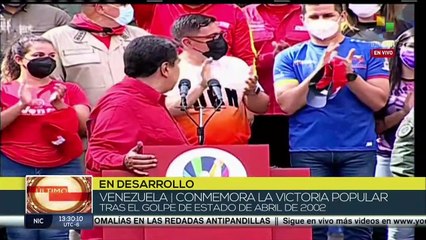 Reunidos en Caracas el pueblo venezolano recuerda la victoria popular en abril de 2002
