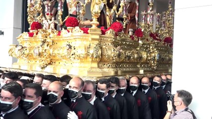 Moreno, portador del trono del Cristo de la Exaltación, destaca la "emoción" de la Semana Santa