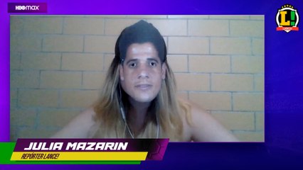 Cicinho cobra, e repórter do LANCE! veste máscara do ex-jogador após aposta perdida na Champions