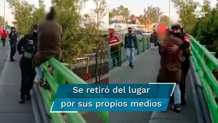 Policía evita que mujer se lance desde puente peatonal en la GAM