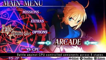 Fate/Unlimited Codes online multiplayer - psp