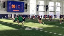 Notre Dame Quarterbacks Practice Highlights