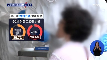 오늘부터 60세 이상 '4차 접종'…"80세 이상 적극 권고"